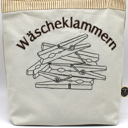 Stickdatei Klammern Wäscheklammern Redwork Konturstich