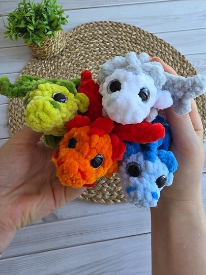 Lumi – Kleiner Drache | Häkelanleitung | Amigurumi | Fast ohne Nähen | PDF