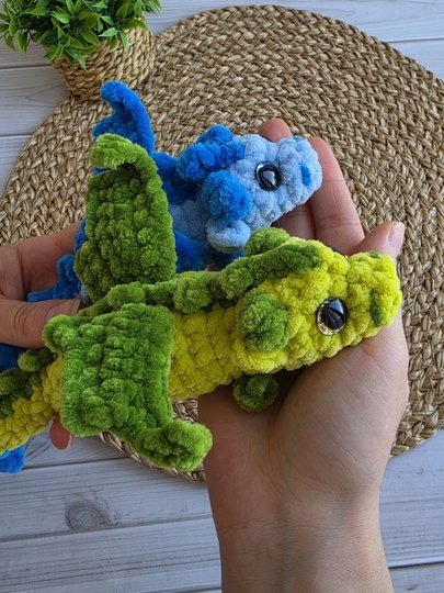 Lumi – Kleiner Drache | Häkelanleitung | Amigurumi | Fast ohne Nähen | PDF