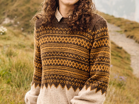 Pulli mit Jacquardpasse