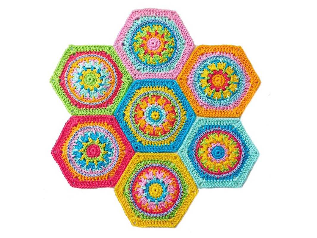 Häkelanleitung Granny Square Hexagon CRYSTAL - Bild 3