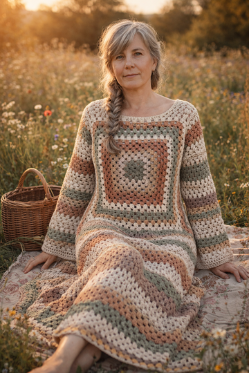 Kreativ Granny Square Pulli Amira PDF Download mit Fotos