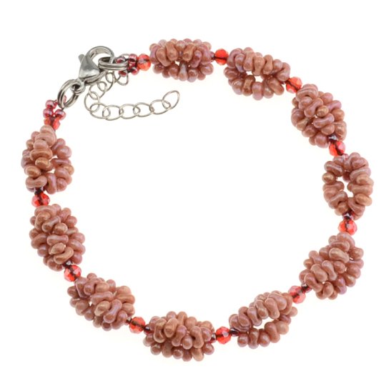 PDF-Anleitung - Elegantes Perlenarmband "Florina" aus Farfalle-Perlen