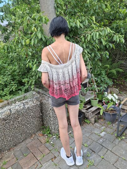 Shirt Off Shoulder "romantic" Häkelanleitung