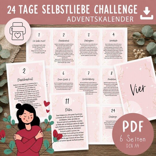 Selbstliebe Adventskalender | 24-Tage Selbstliebe Challenge | Achtsamkeit &