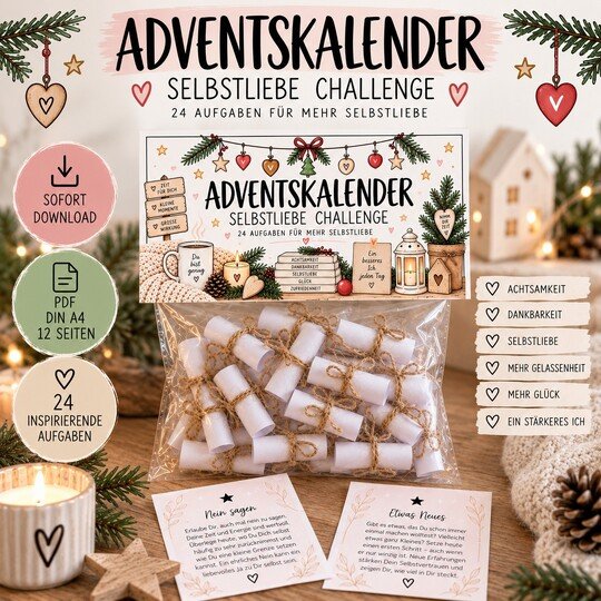 Selbstliebe Adventskalender | 24-Tage Selbstliebe Challenge | Achtsamkeit &