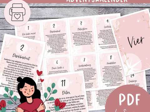 Selbstliebe Adventskalender | 24-Tage Selbstliebe Challenge | Achtsamkeit &