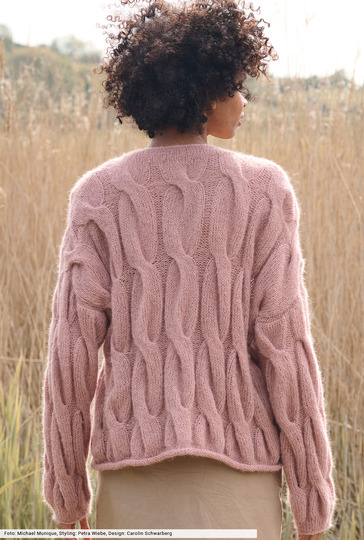 Jacke mit breiten Zöpfen
