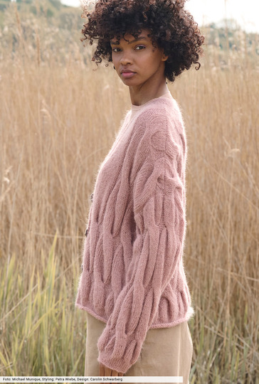 Jacke mit breiten Zöpfen