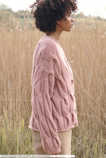 Jacke mit breiten Zöpfen