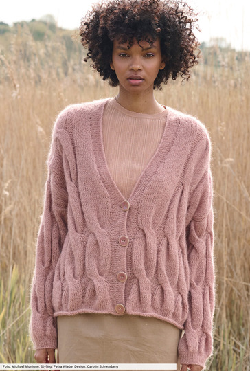 Jacke mit breiten Zöpfen