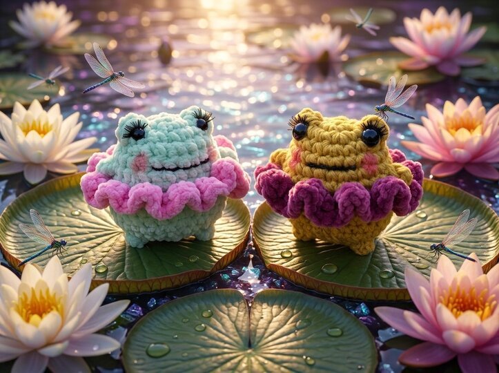 Häkelanleitung – Frösche im Tütü | Amigurumi