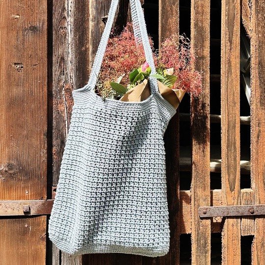 Crochet Tote Bag Pattern PDF – No-Sew Market Bag – Easy Crochet Pattern