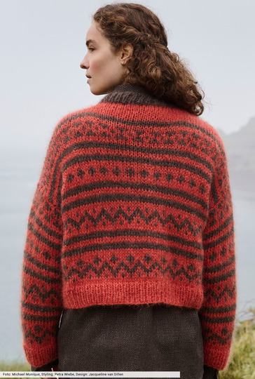 Jacquardmuster-Cardigan