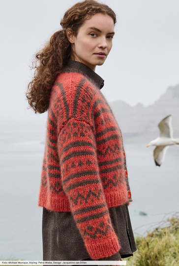 Jacquardmuster-Cardigan