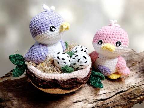 Häkelanleitung / Amigurumi / Vogelnest