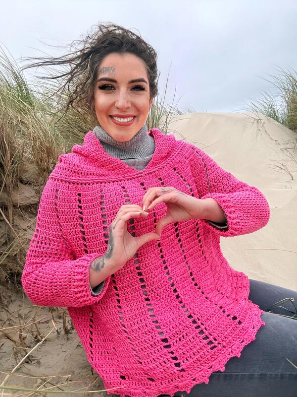 Häkelanleitung HOODIE "Pinke Düne" - Bild 9