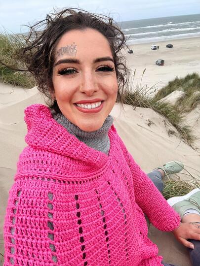 Häkelanleitung HOODIE "Pinke Düne"