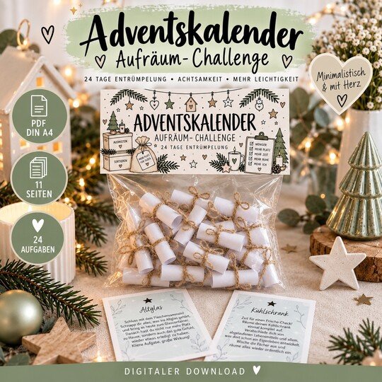 Minimalismus Adventskalender | 24-Tage Aufräum Challenge | Entrümpelung