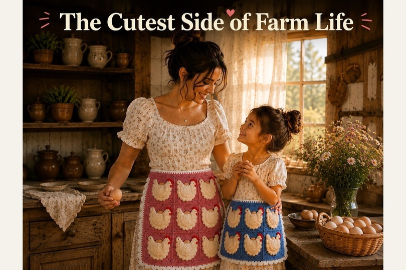 Viral Hen Egg Gathering Apron Crochet Pattern PDF Tutorial