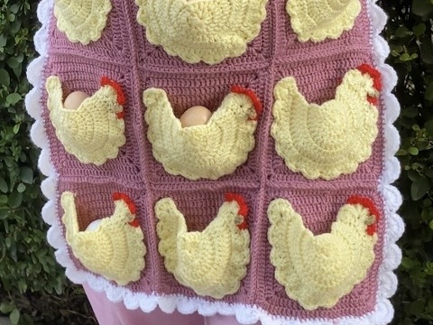 Viral Hen Egg Gathering Apron Crochet Pattern PDF Tutorial