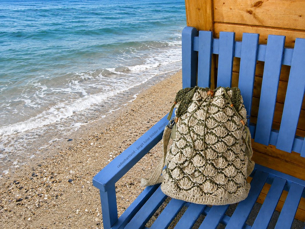 Gehäkelte Tasche | ANANAS BEACH BAG |  Papiergarn | Raffia | Strand, Party - Bild 7