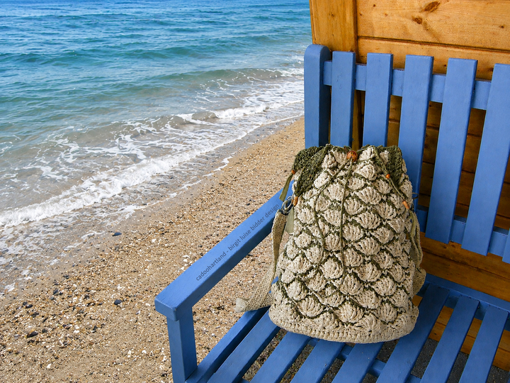 Gehäkelte Tasche | ANANAS BEACH BAG |  Papiergarn | Raffia | Strand, Party