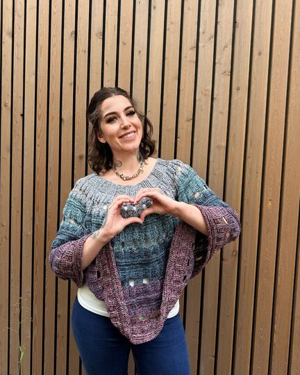 Häkelanleitung PONCHO "Dunkle Blüte"