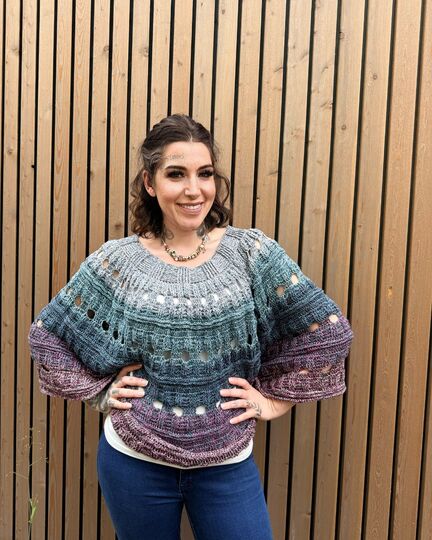 Häkelanleitung PONCHO "Dunkle Blüte"