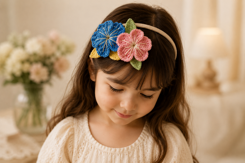 Tunisian Crochet Flower PDF Pattern + English Video Tutorial