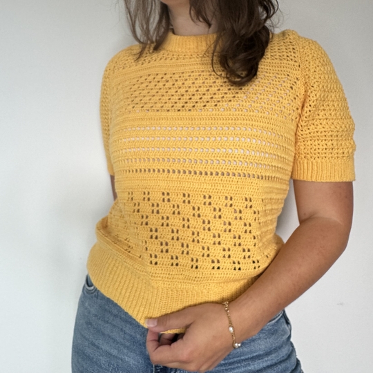 Crochet Pattern (English & German), Eloise Tee