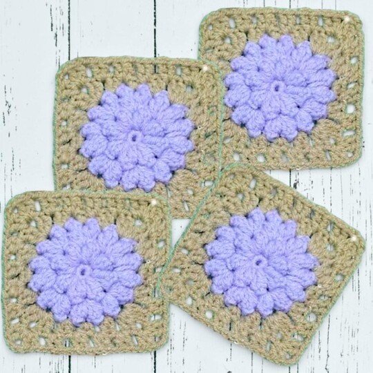 Dahlia Granny Square Crochet Pattern