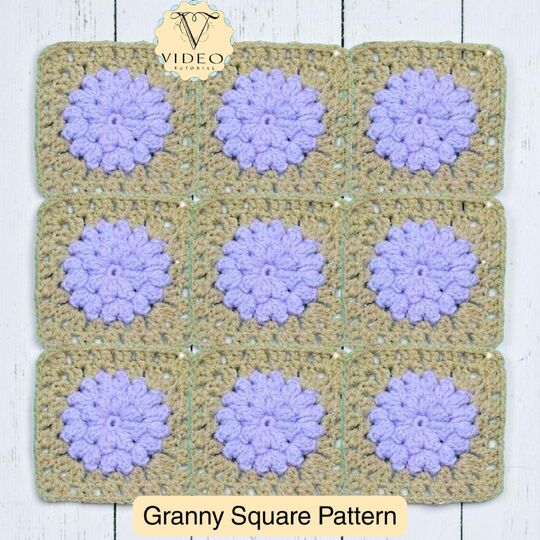 Dahlia Granny Square Crochet Pattern