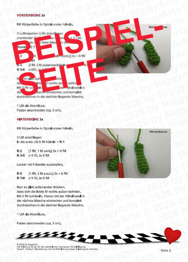 Drache liegend - Häkelanleitung fast ohne Zusammennähen von NiggyArts