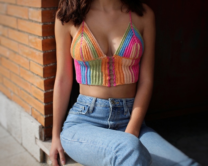 Bralette Sommertop "Bella", alle Größen, made-to-measure