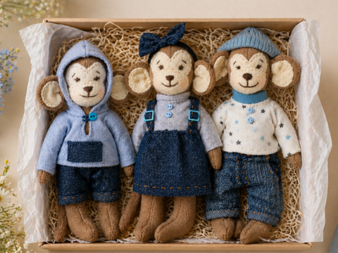 Monkey Family Sewing Pattern PDF Create your own handmade Monkey Family