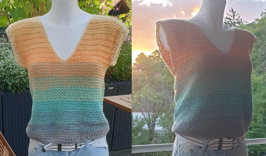 Häkelanleitung: Sunset-Romantik | Nahtloses Spiral-Top & Boho-Shirt