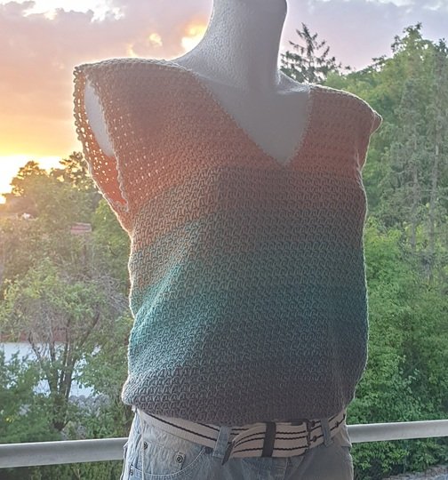 Häkelanleitung: Sunset-Romantik | Nahtloses Spiral-Top & Boho-Shirt