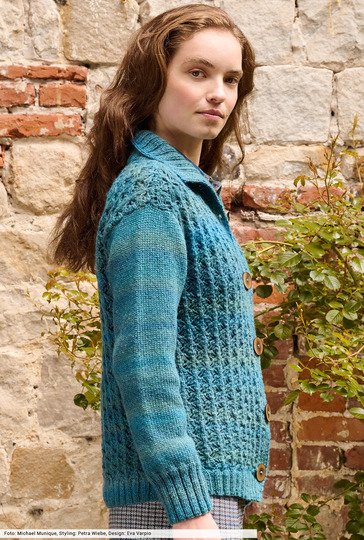 Jacke mit Rippenkragen