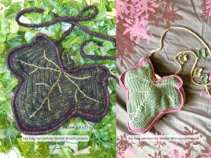 Crochet Pattern Ivy Leaf Crossbody Bag