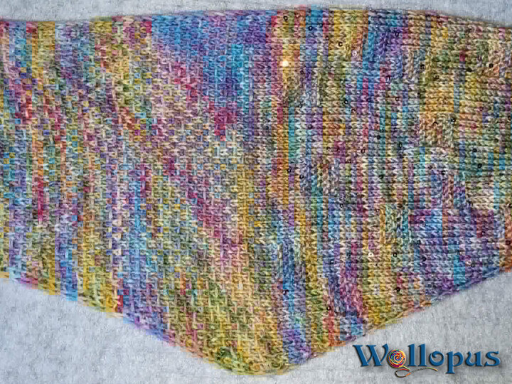 Tuch Buntel, gestrickt