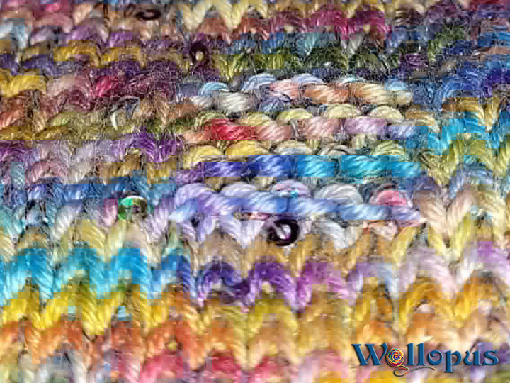 Tuch Buntel, gestrickt
