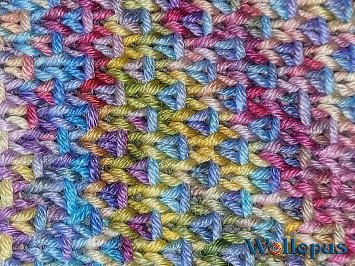 Tuch Buntel, gestrickt