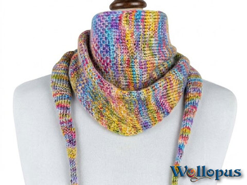 Tuch Buntel, gestrickt