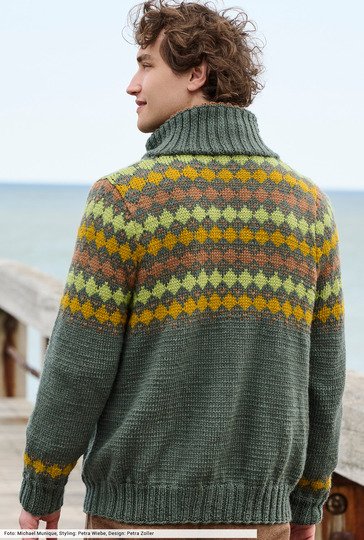 Herrenjacke mit Jacquardpasse
