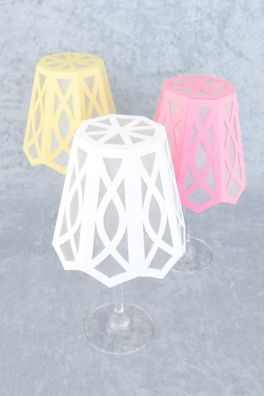 Lampenschirm für Weinglaslampe, achteckig – Bastelanleitung und Vorlagen - Bild 5