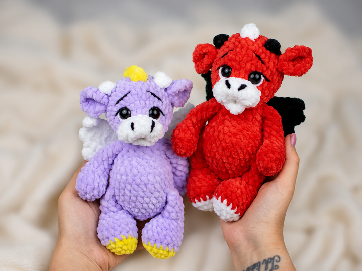 Crochet Pattern Angel and Devil Dragon – Amigurumi Dragon
