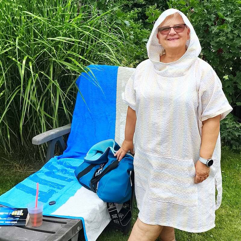 Schnittmuster Badeponcho HOSTA – kuscheliger Badeponcho von XXS - XL - Bild 13