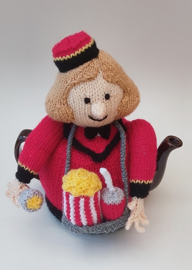 Cinema Usherette Tea Cosy Knitting Pattern from TeaCosyFolk