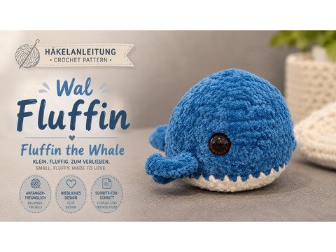 Häkelanleitung: Wal Fluffin